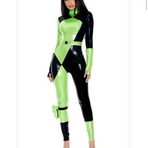 Forplay Neon Green and Black Jumpsuit Shego costume